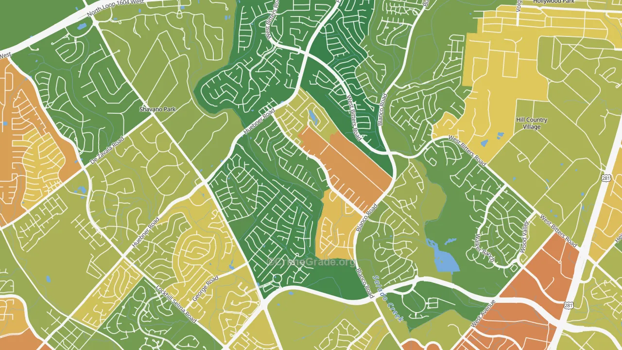 Churchill Estates, San Antonio, TX Map of Drug-Related Crime Rates