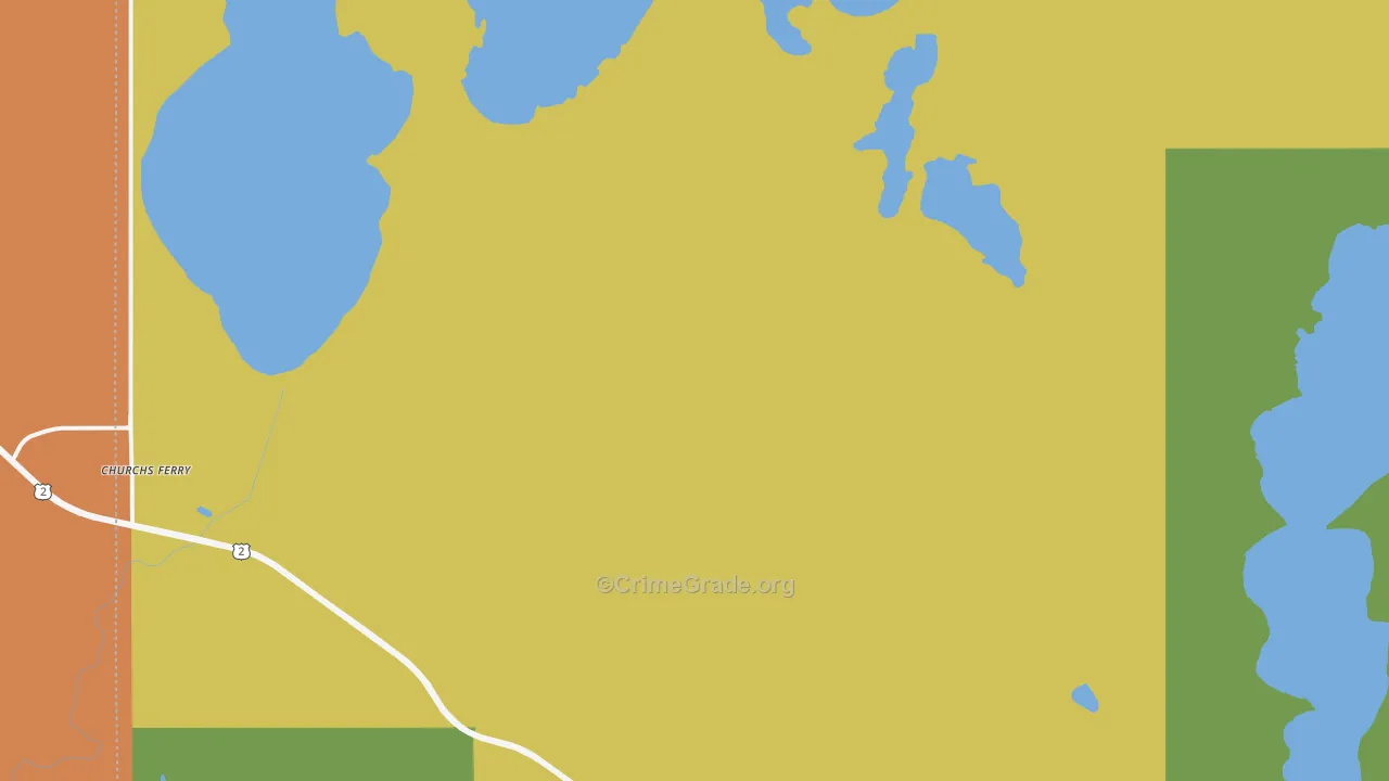 Churchs Ferry, ND Map of Drug-Related Crime Rates