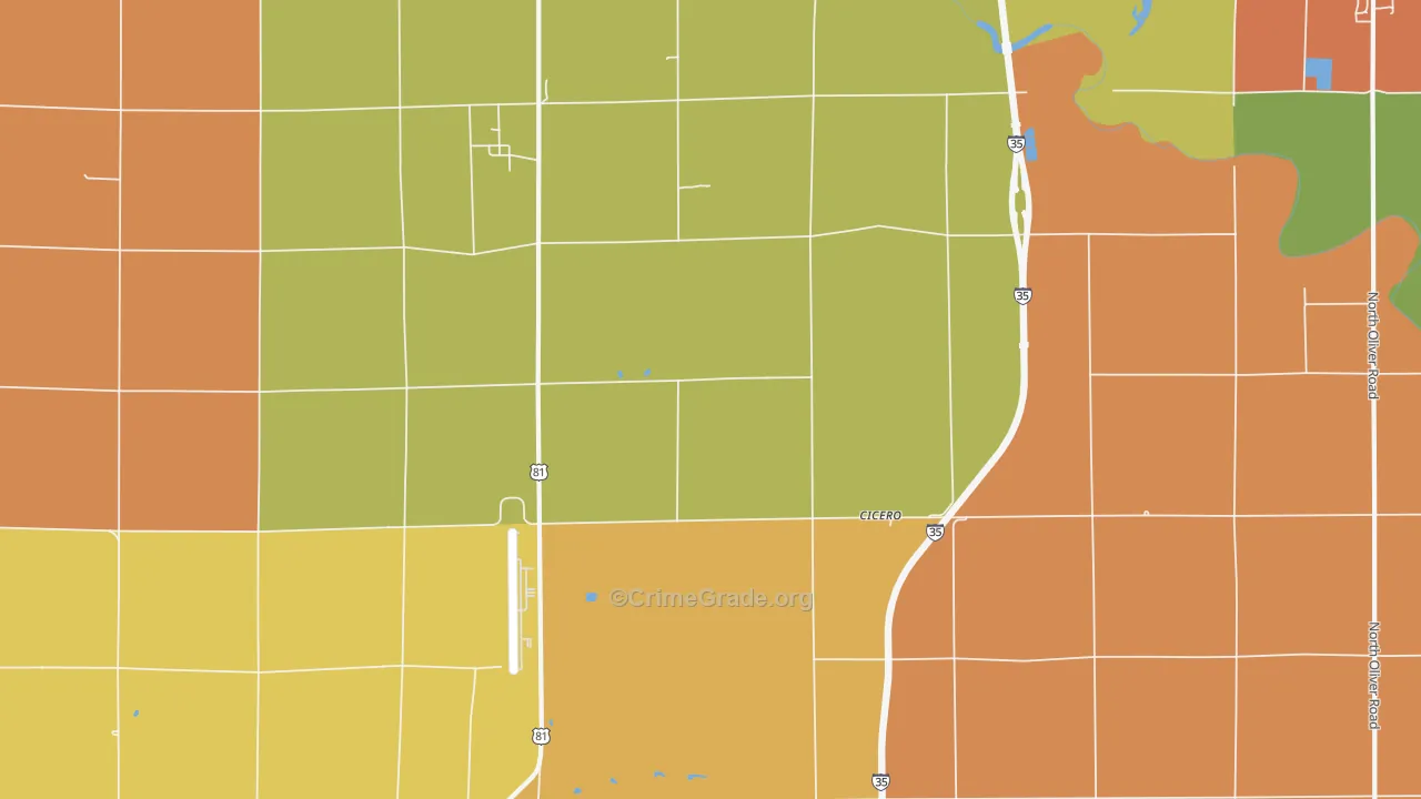 Cicero, KS Map of Drug-Related Crime Rates