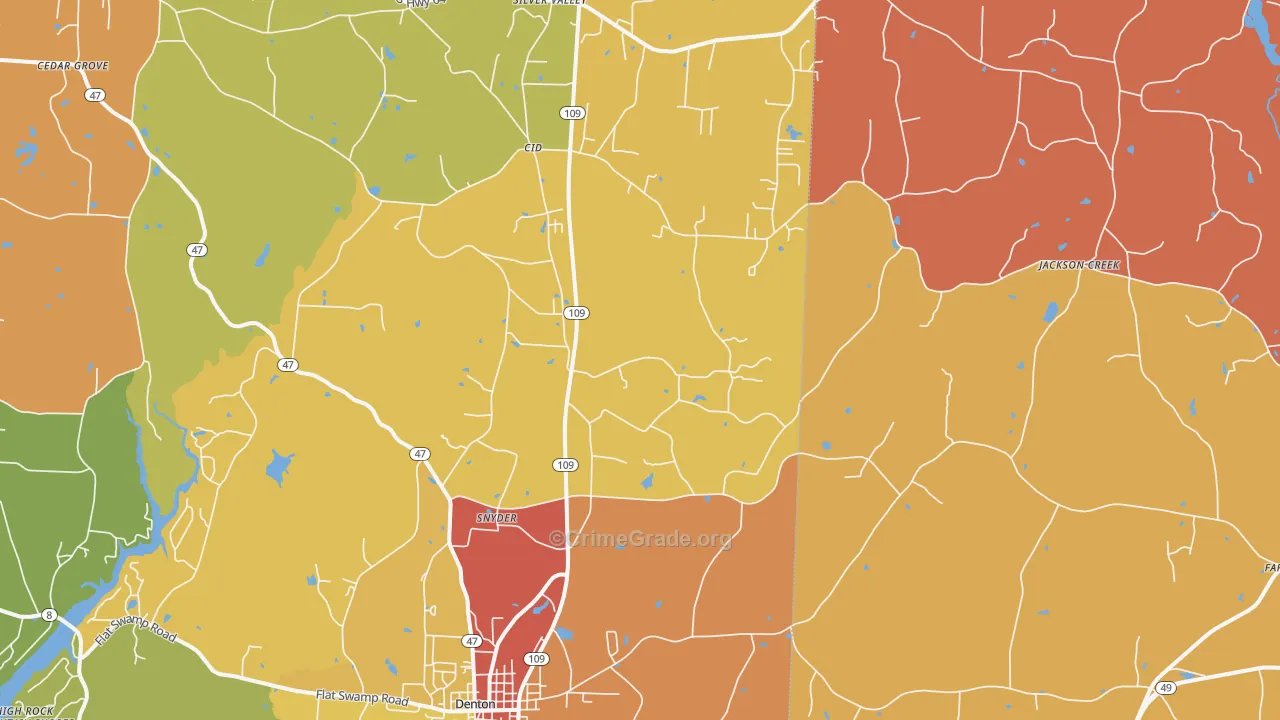 Cid, NC Map of Drug-Related Crime Rates
