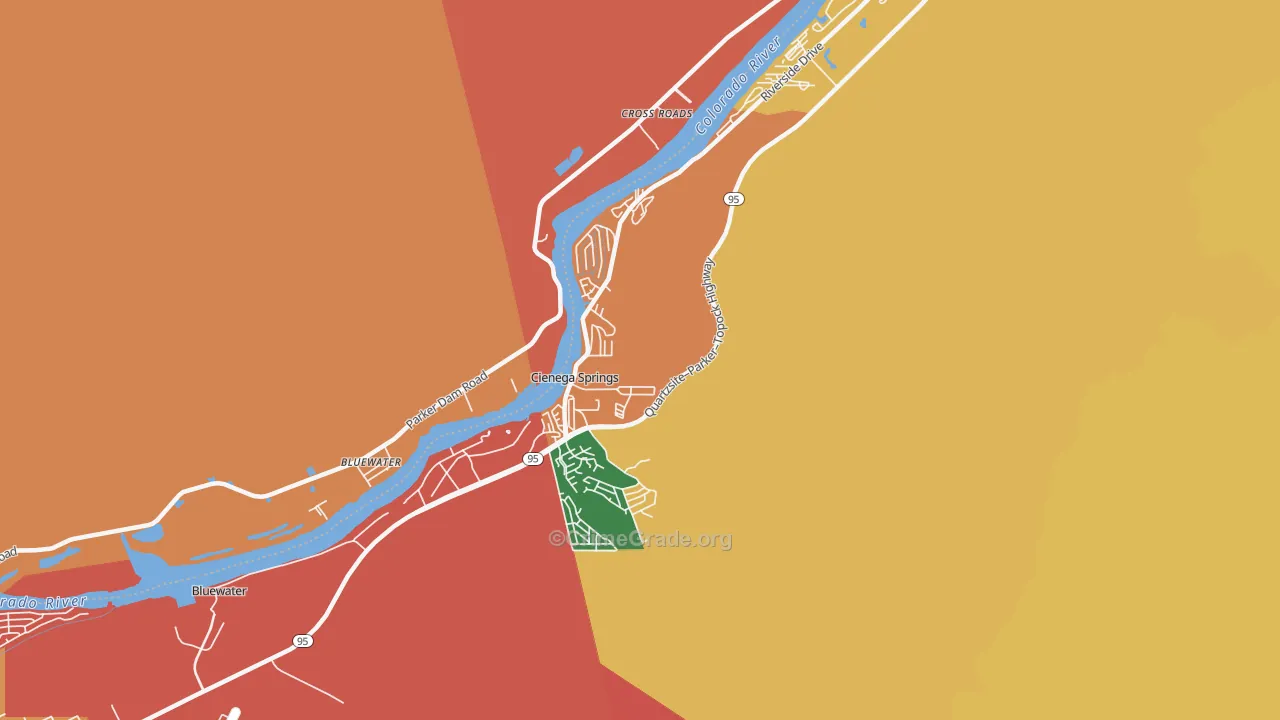Cienega Springs, AZ Map of Drug-Related Crime Rates