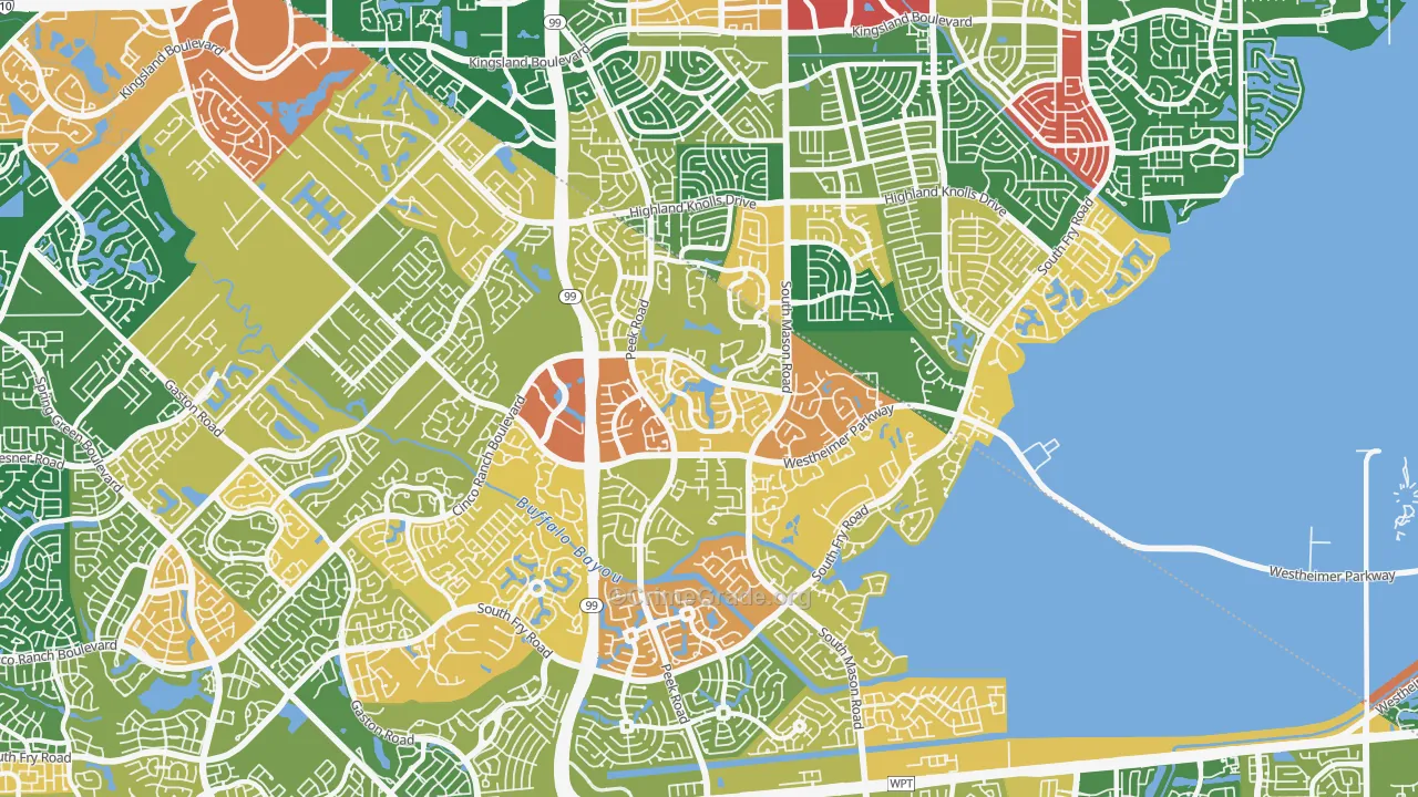 Cinco Ranch, TX Map of Drug-Related Crime Rates