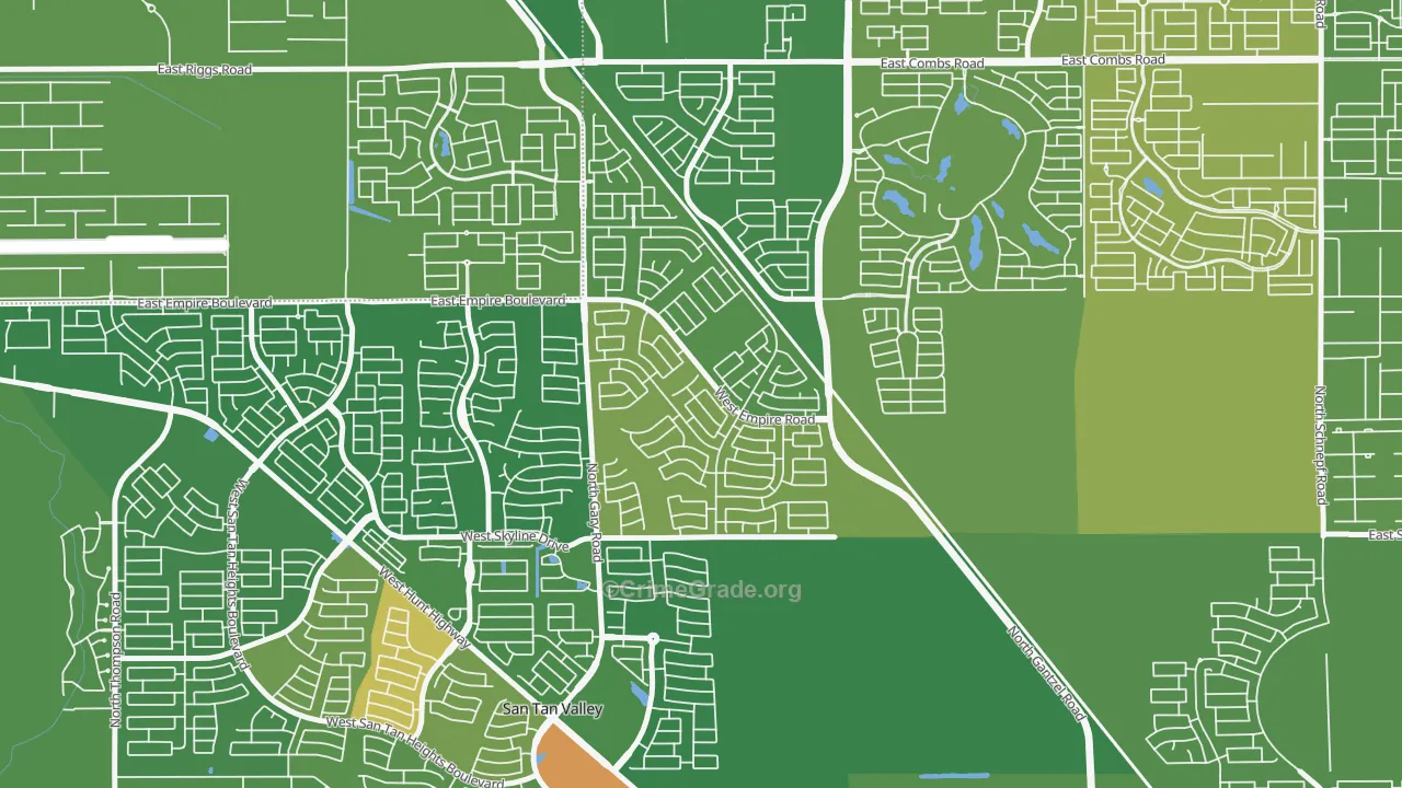 Circle Cross Ranch, San Tan Valley, AZ Map of Drug-Related Crime Rates