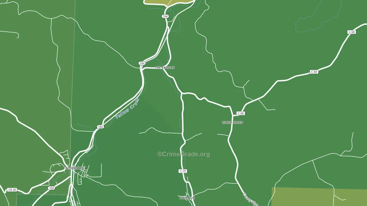 Circle Green, OH Map of Drug-Related Crime Rates