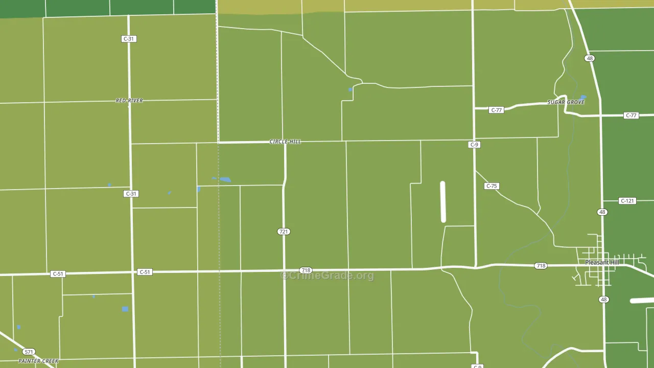 Circle Hill, OH Map of Drug-Related Crime Rates