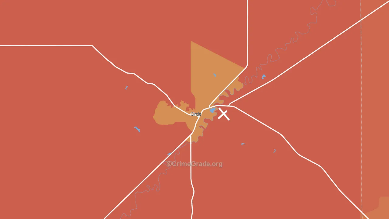 Circle, MT Map of Drug-Related Crime Rates