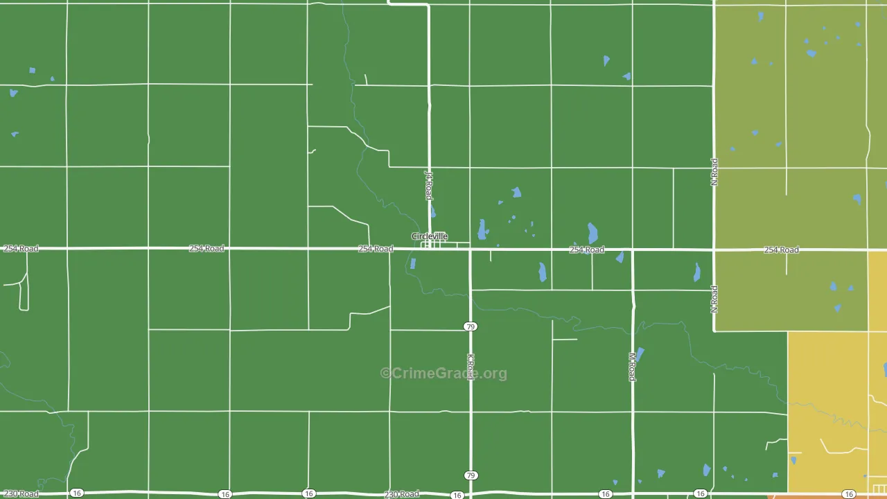 Circleville, KS Map of Drug-Related Crime Rates