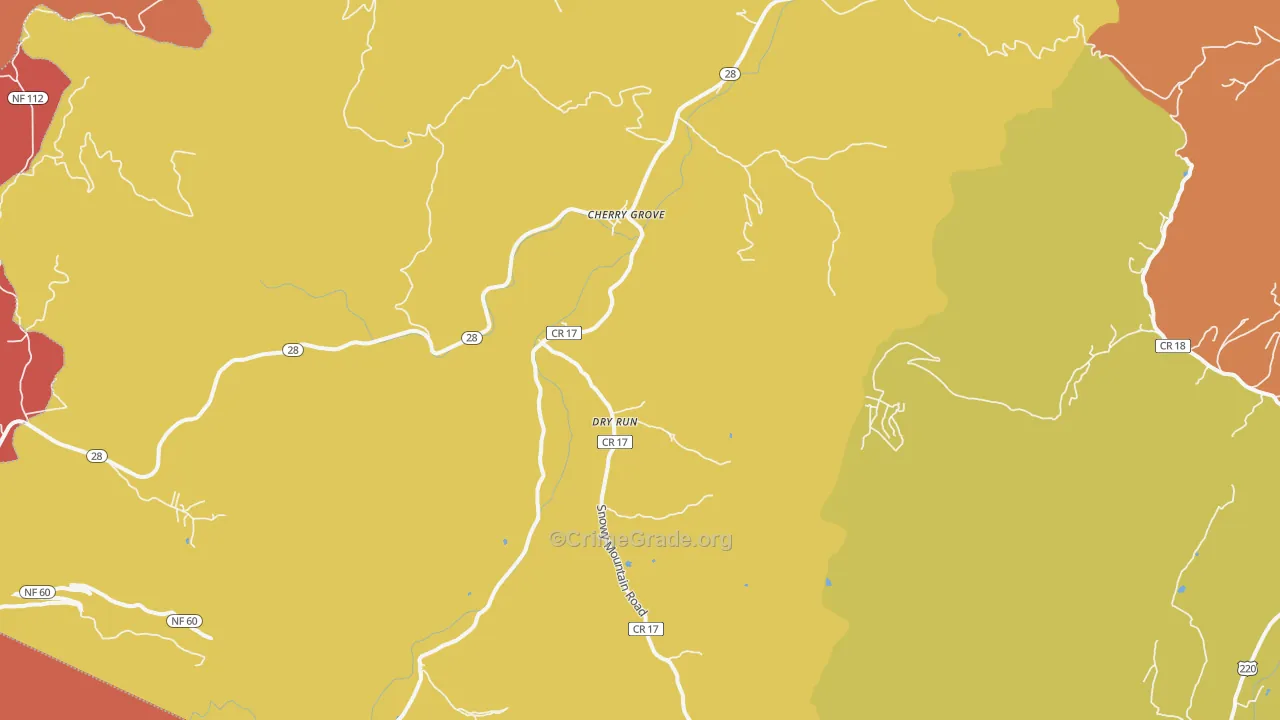 Circleville, WV Map of Drug-Related Crime Rates