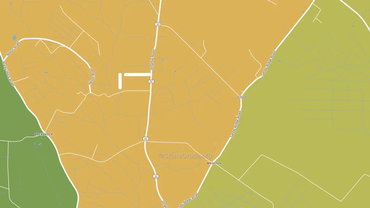 Cisco, NC Map of Drug-Related Crime Rates