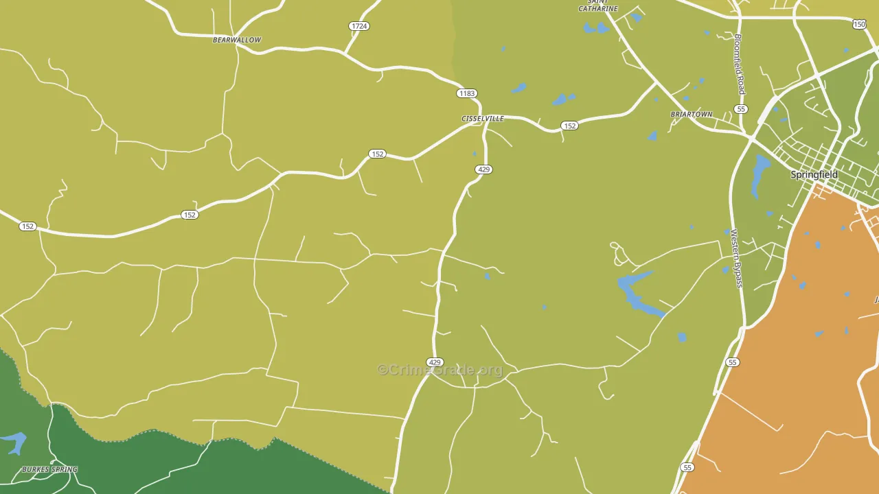 Cisselville, KY Map of Drug-Related Crime Rates