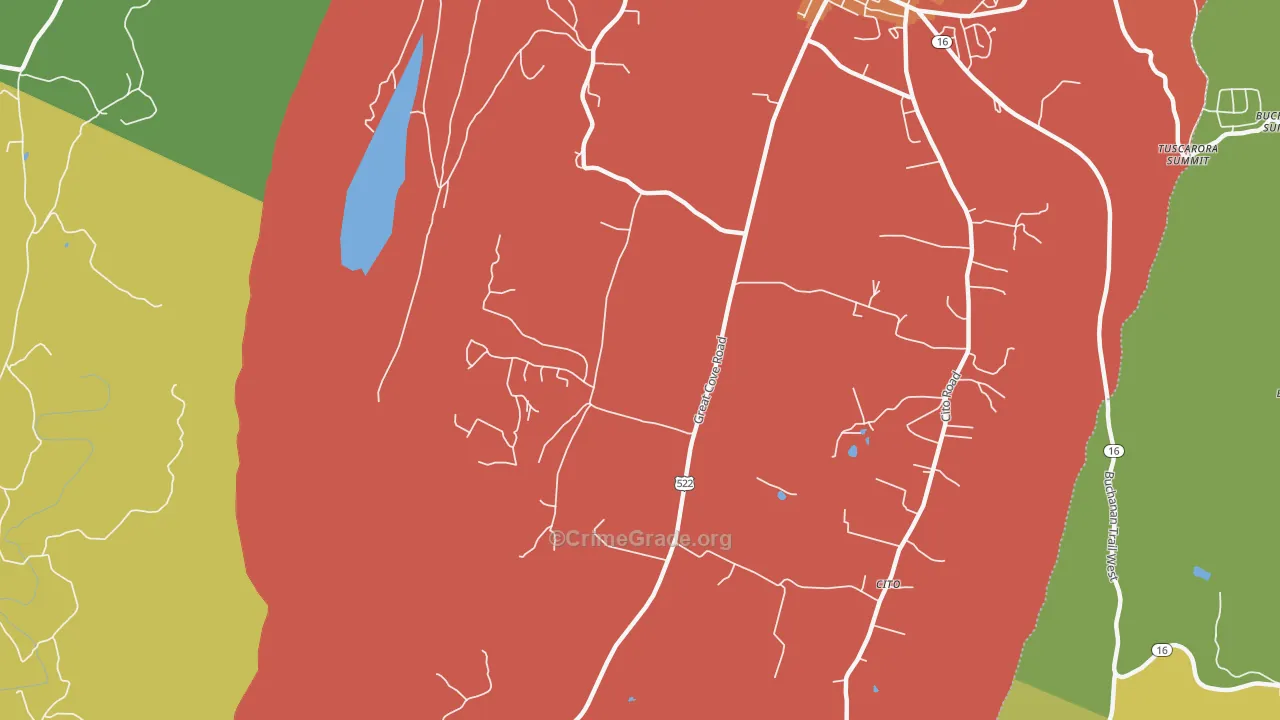Cito, PA Map of Drug-Related Crime Rates