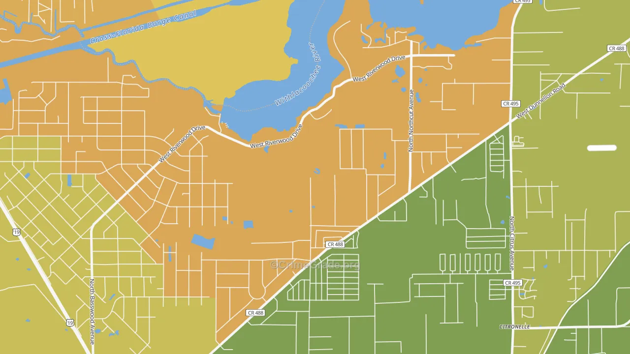 Citronelle, FL Map of Drug-Related Crime Rates