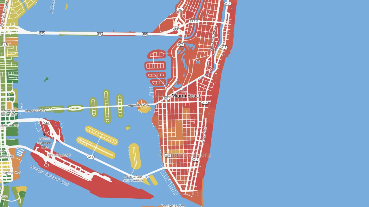 City Center, Miami Beach, FL Map of Drug-Related Crime Rates