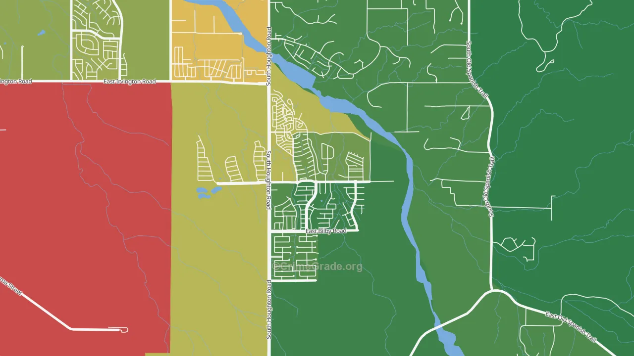 Civano, Tucson, AZ Map of Drug-Related Crime Rates