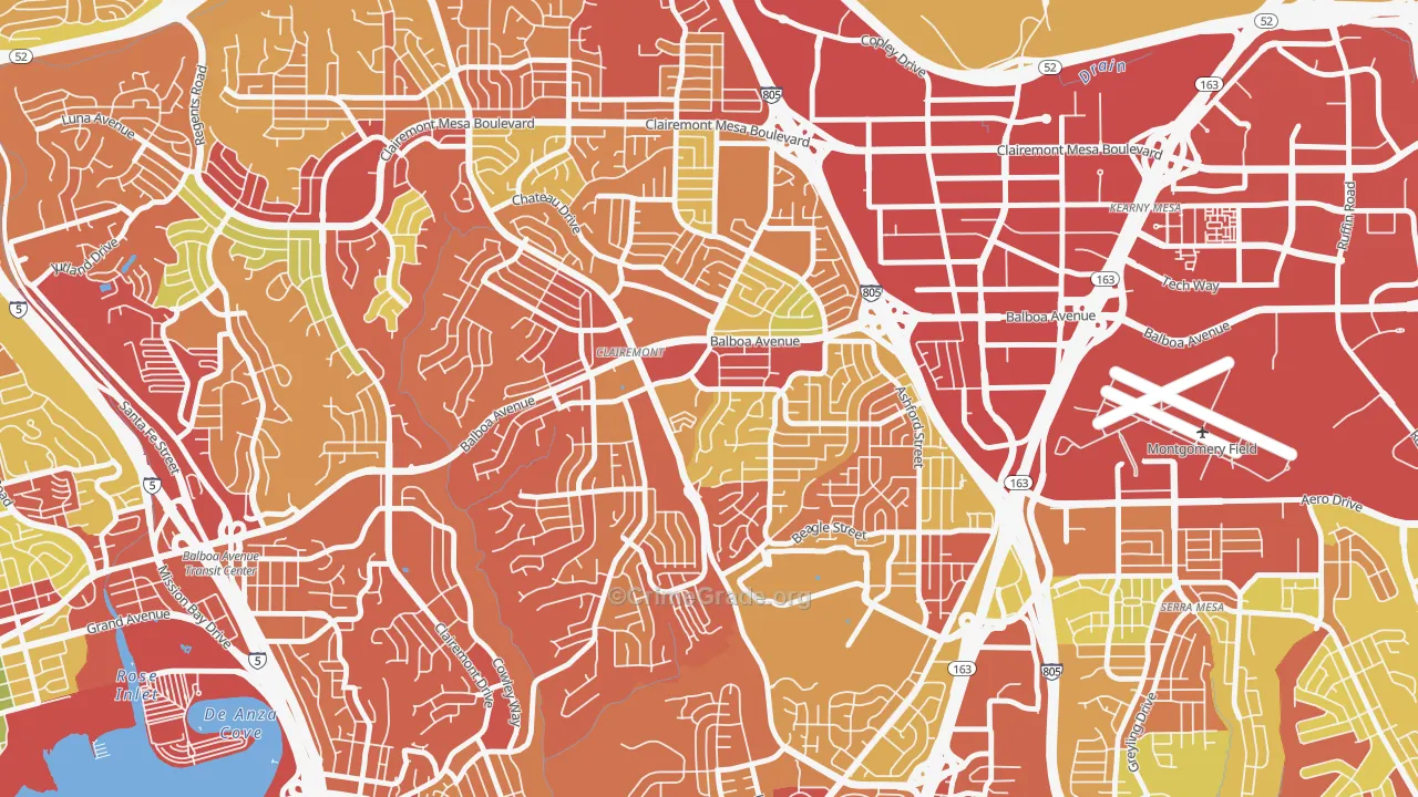 Clairemont Mesa, San Diego, CA Map of Drug-Related Crime Rates