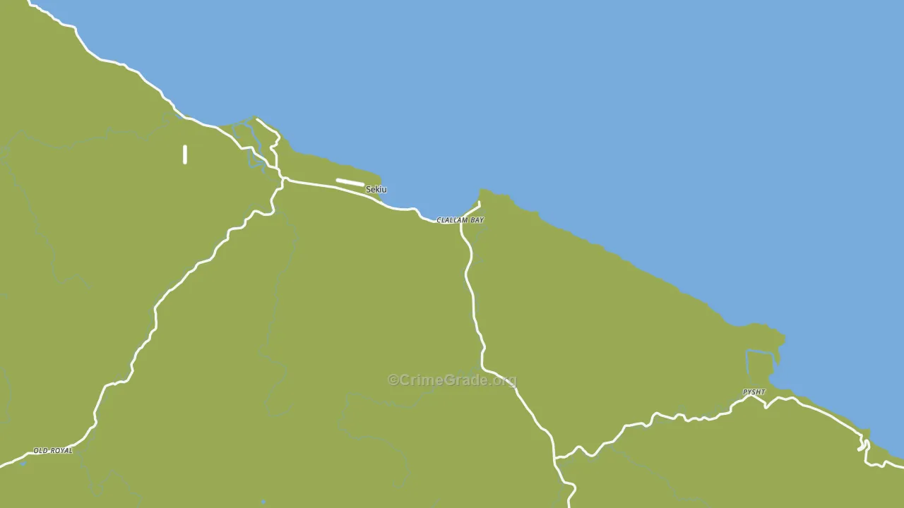 Clallam Bay, WA Map of Drug-Related Crime Rates