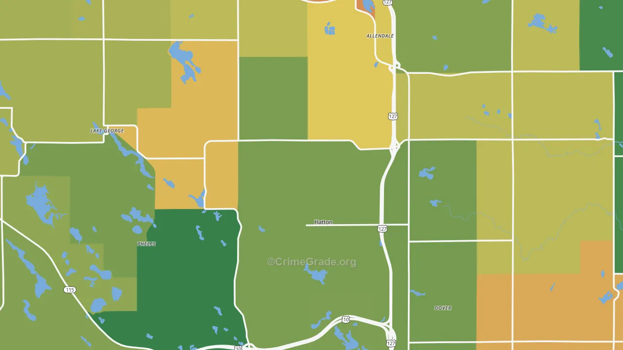 Clare County, MI Map of Drug-Related Crime Rates