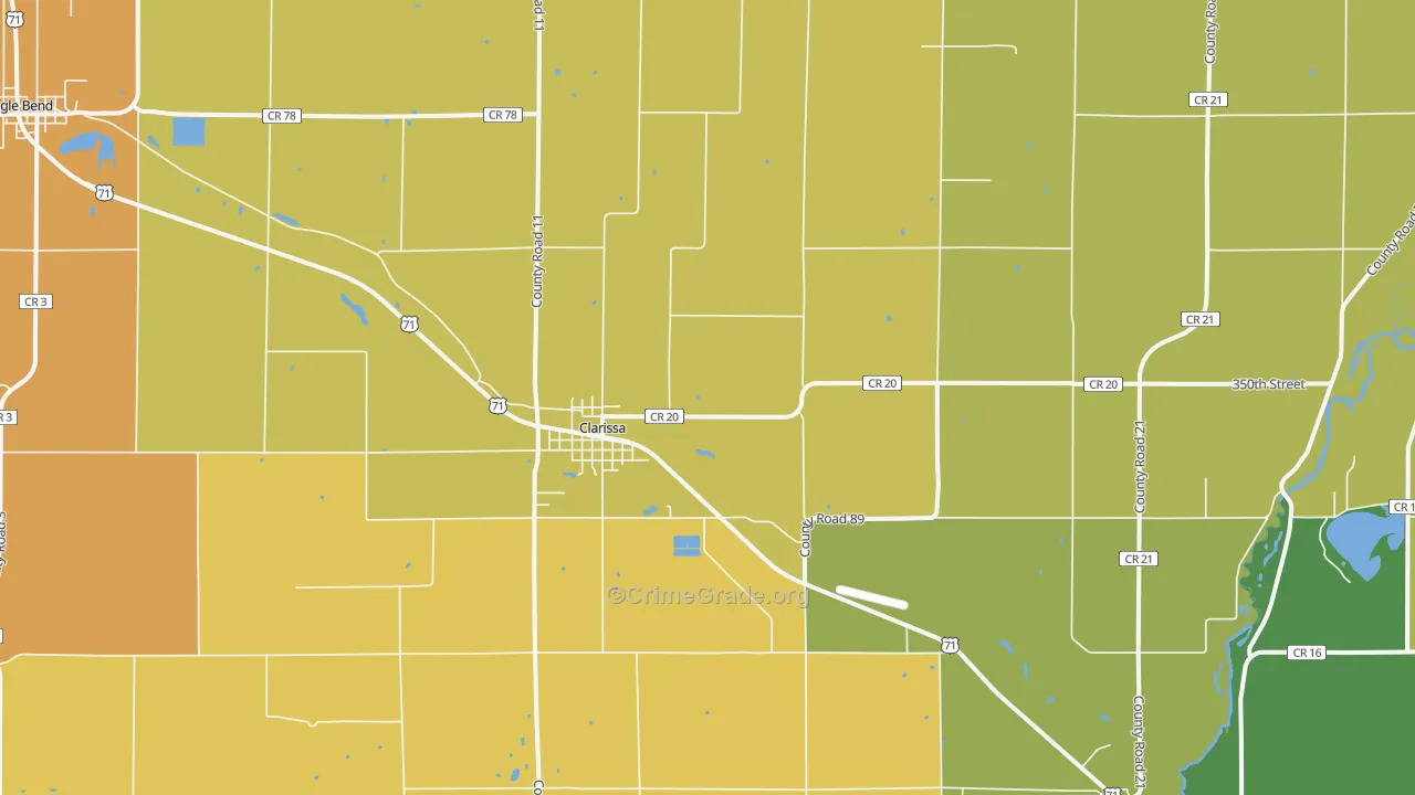 Clarissa, MN Map of Drug-Related Crime Rates