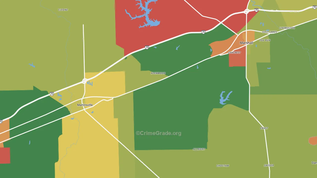 Clark County, IL Map of Drug-Related Crime Rates