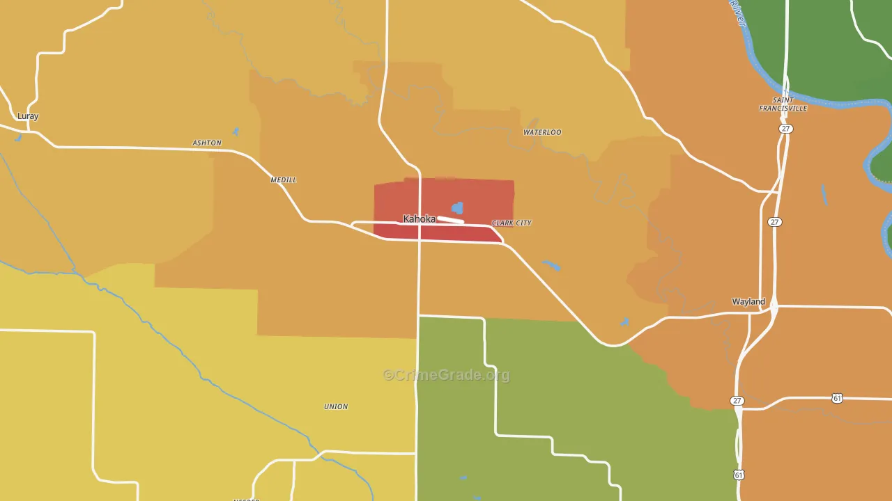 Clark County, MO Map of Drug-Related Crime Rates