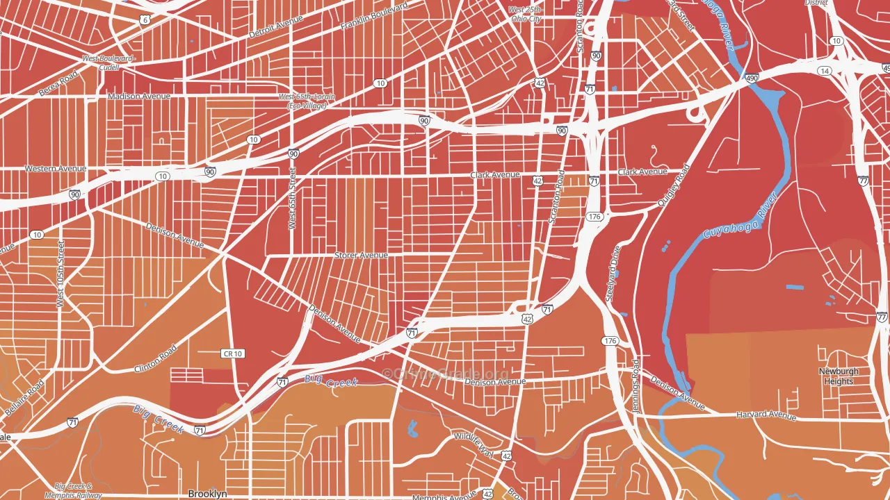 Clark-Fulton, Cleveland, OH Map of Drug-Related Crime Rates