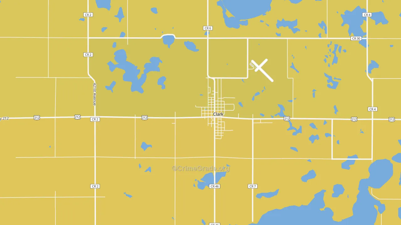 Clark, SD Map of Drug-Related Crime Rates