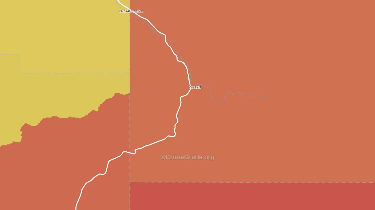 Clarkia, ID Map of Drug-Related Crime Rates