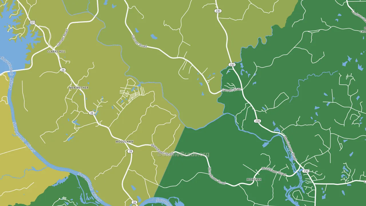 Clarks Hill, SC Map of Drug-Related Crime Rates