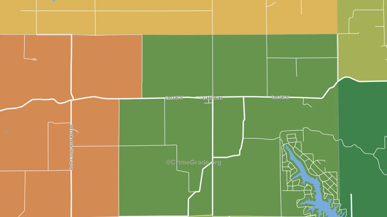 Clarksburg, IN Map of Drug-Related Crime Rates
