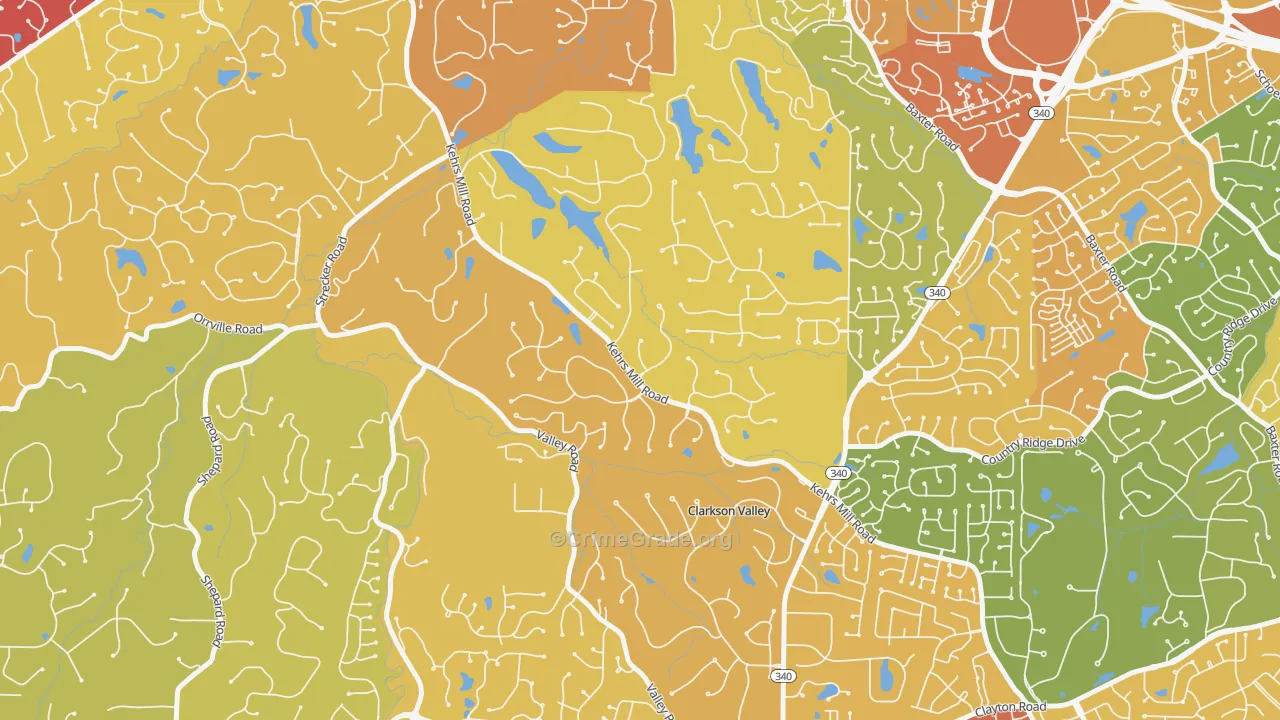 Clarkson Valley, MO Map of Drug-Related Crime Rates