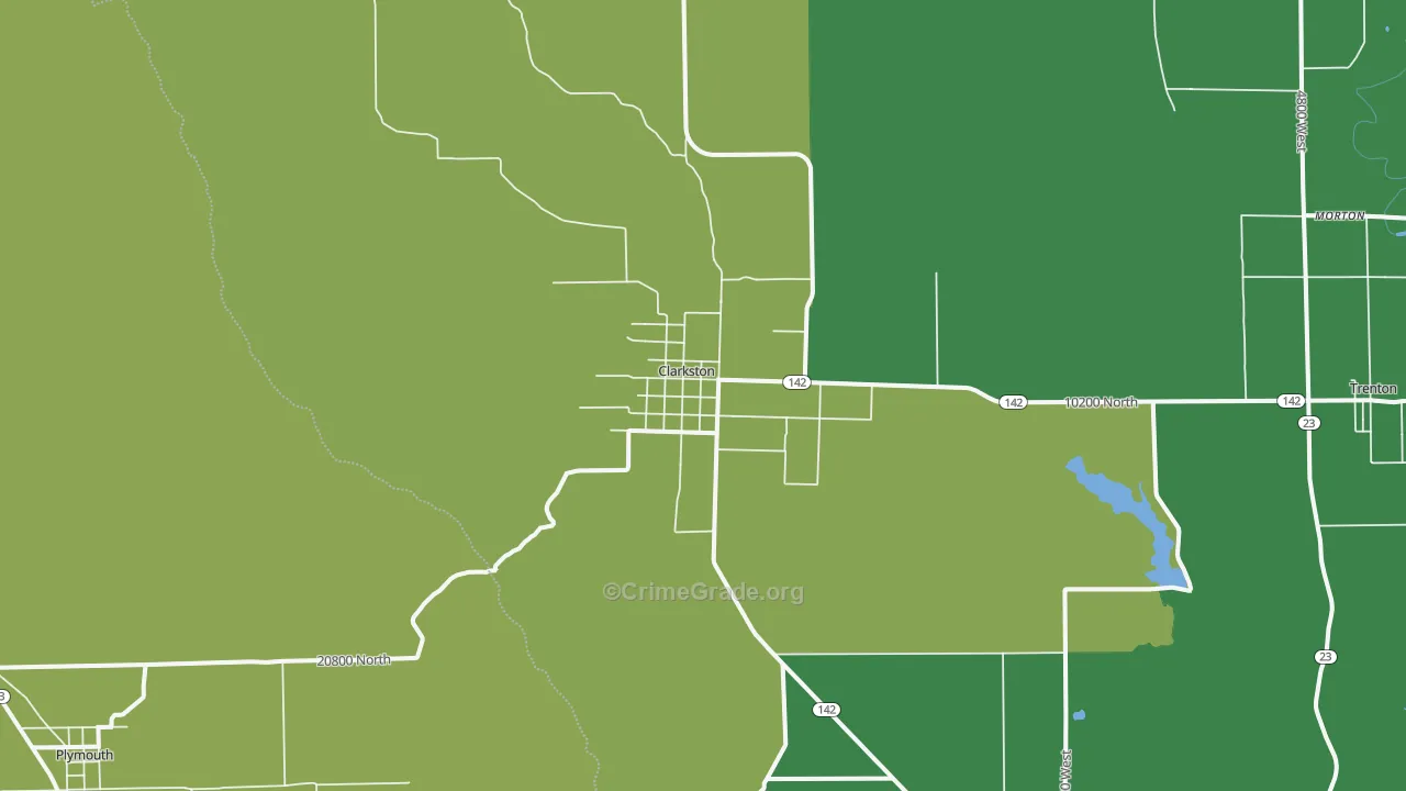 Clarkston, UT Map of Drug-Related Crime Rates