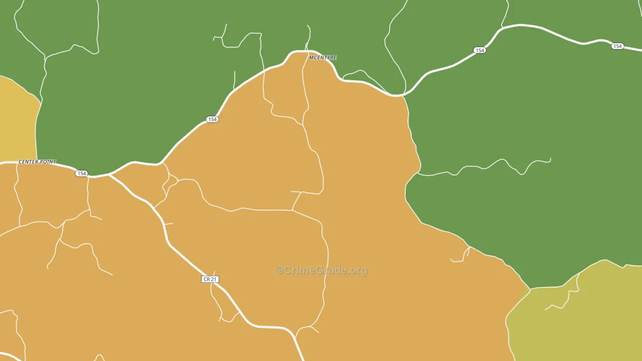 Clarksville, AL Map of Drug-Related Crime Rates