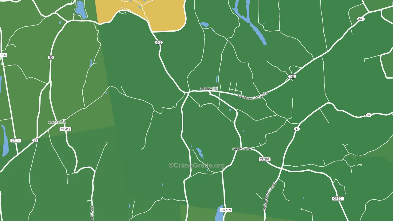 Clarksville, NY Map of Drug-Related Crime Rates