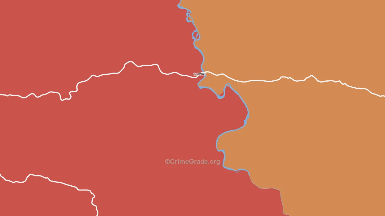 Clarno, OR Map of Drug-Related Crime Rates
