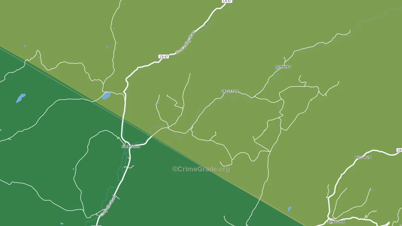 Claryville, NY Map of Drug-Related Crime Rates