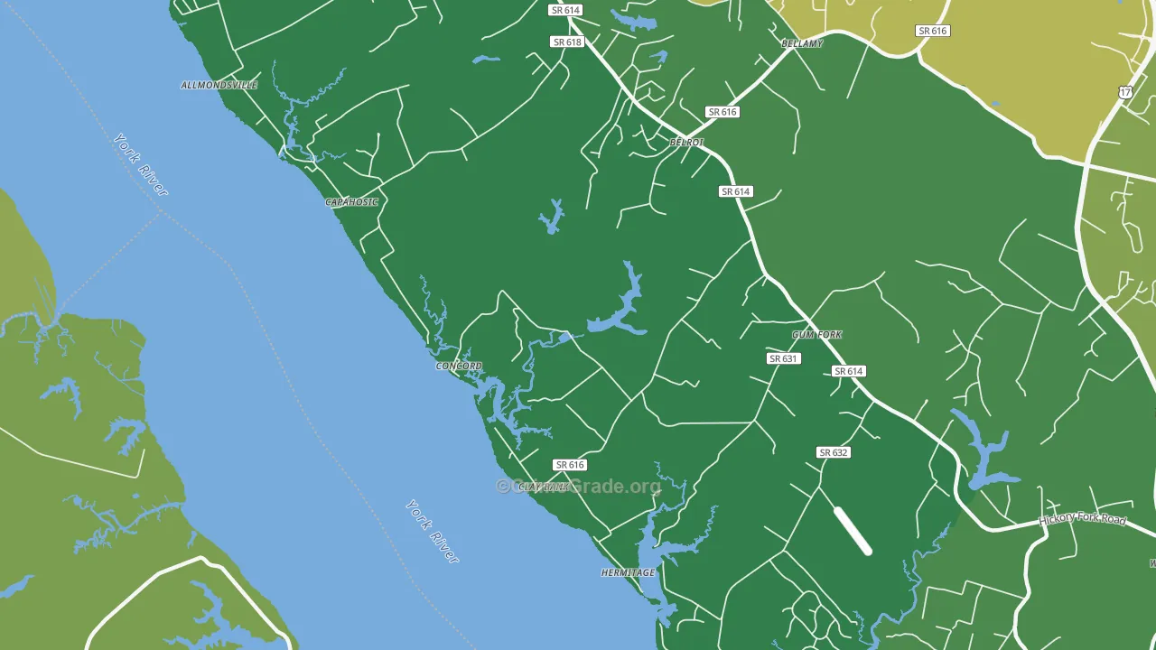 Clay Bank, VA Map of Drug-Related Crime Rates