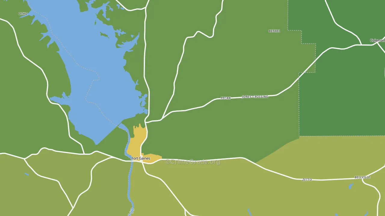 Clay County, GA Map of Drug-Related Crime Rates
