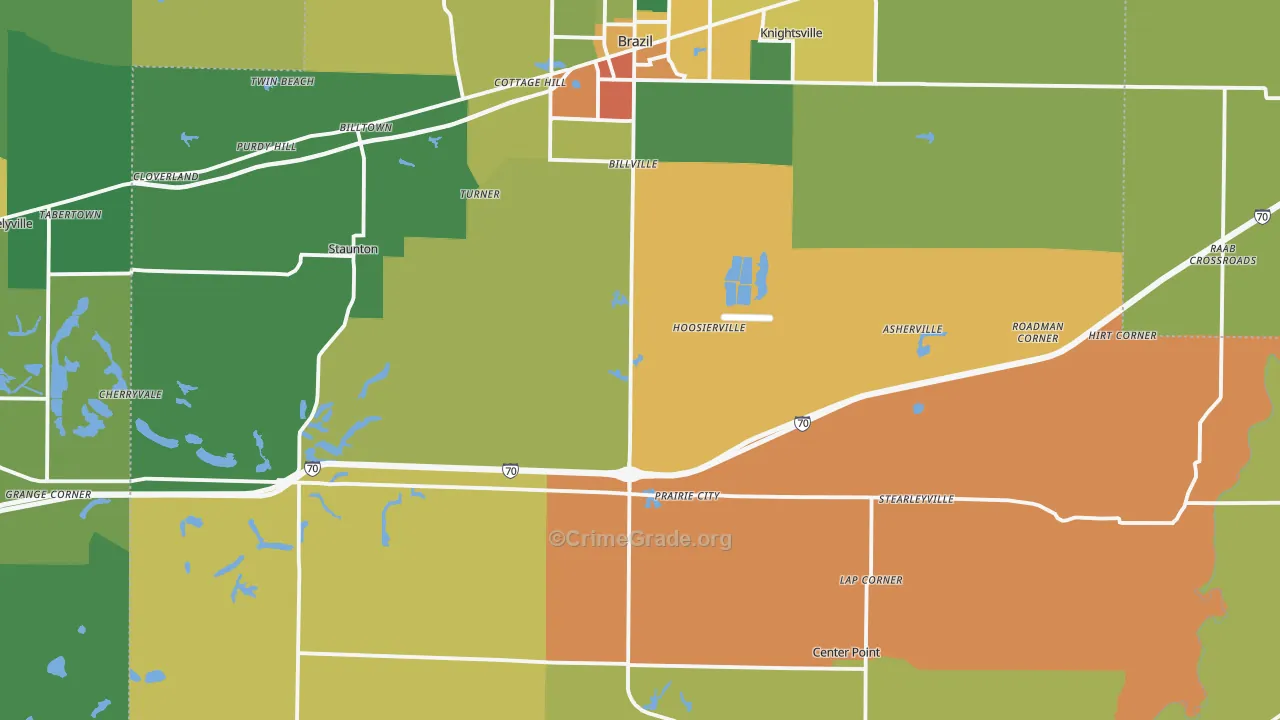 Clay County, IN Map of Drug-Related Crime Rates