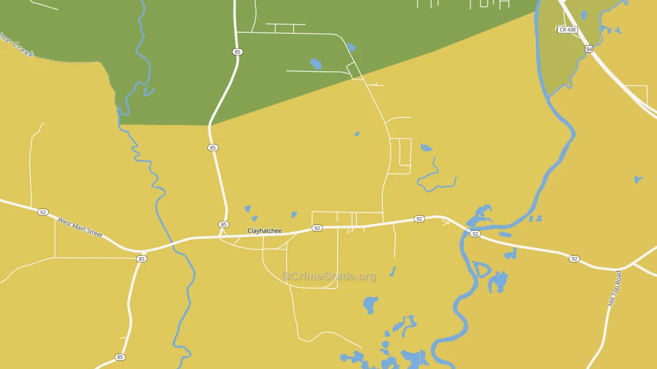 Clayhatchee, AL Map of Drug-Related Crime Rates