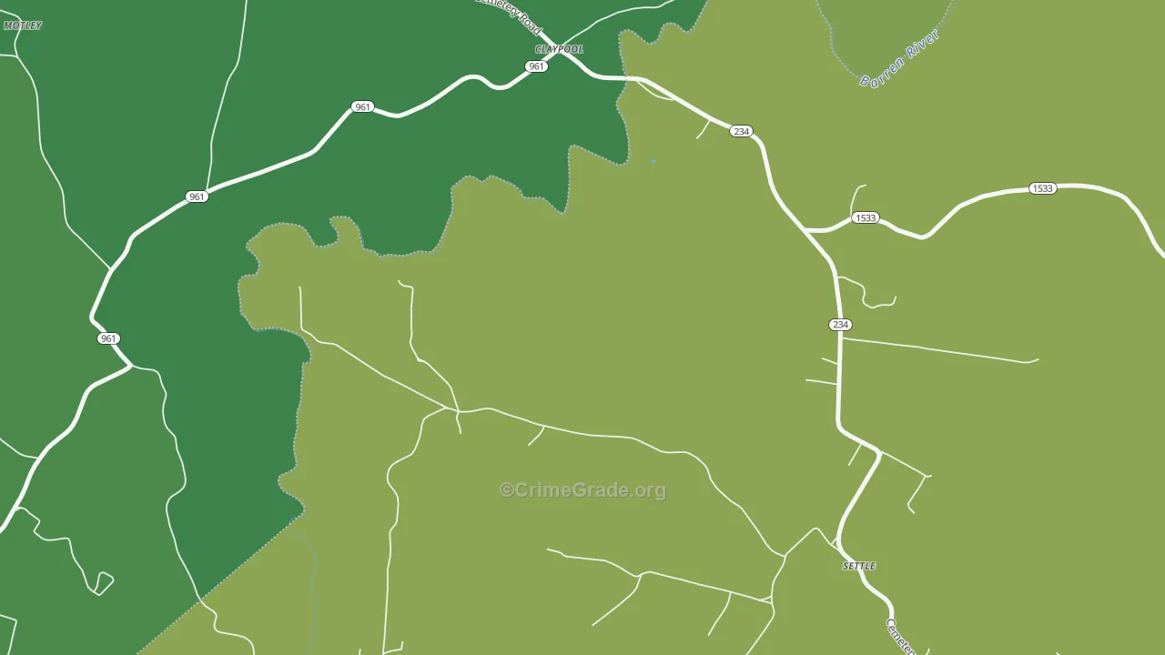 Claypool, KY Map of Drug-Related Crime Rates