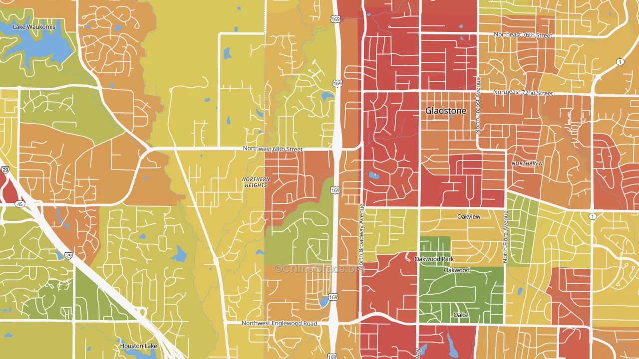 Clayton, Kansas City, MO Map of Drug-Related Crime Rates