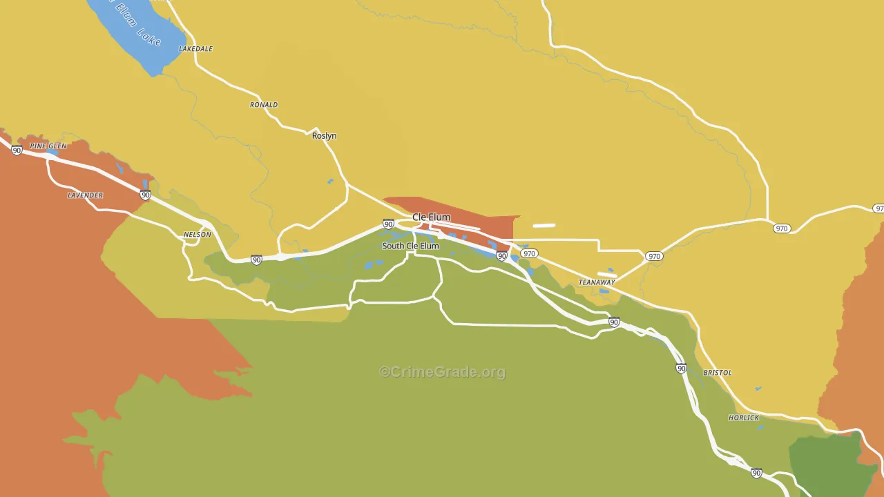 Cle Elum, WA Map of Drug-Related Crime Rates