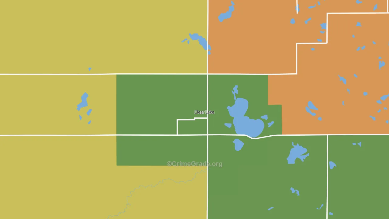 Clear Lake, SD Map of Drug-Related Crime Rates