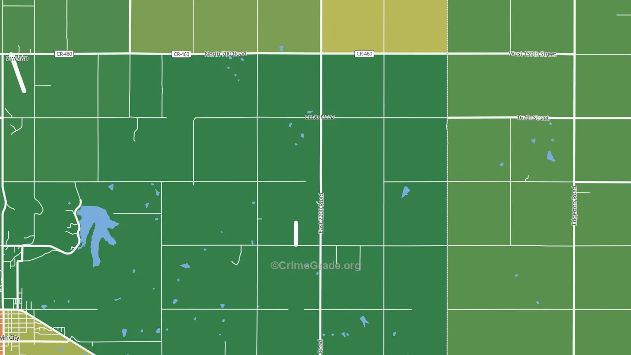 Clearfield, KS Map of Drug-Related Crime Rates