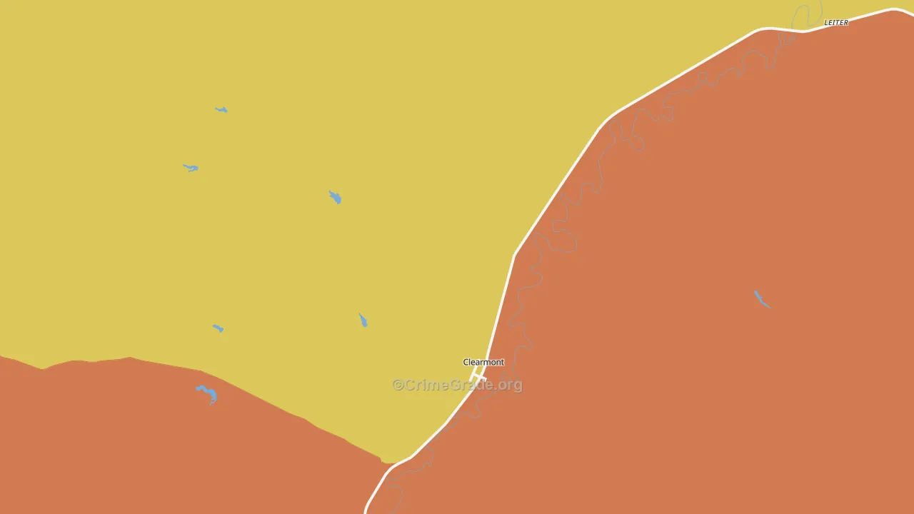 Clearmont, WY Map of Drug-Related Crime Rates