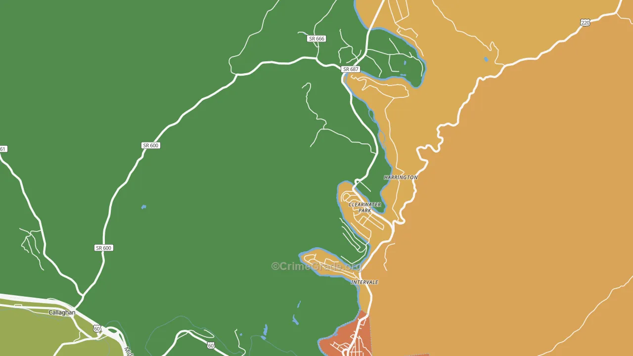 Clearwater Park, VA Map of Drug-Related Crime Rates