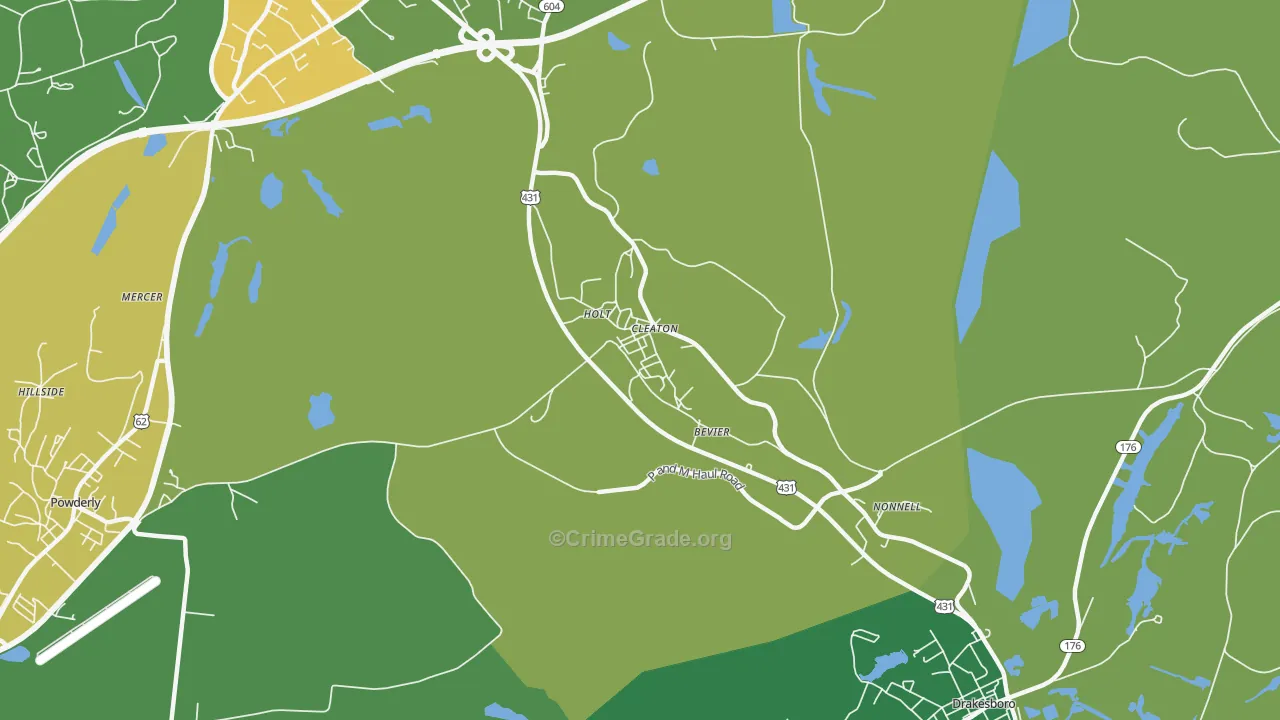 Cleaton, KY Map of Drug-Related Crime Rates
