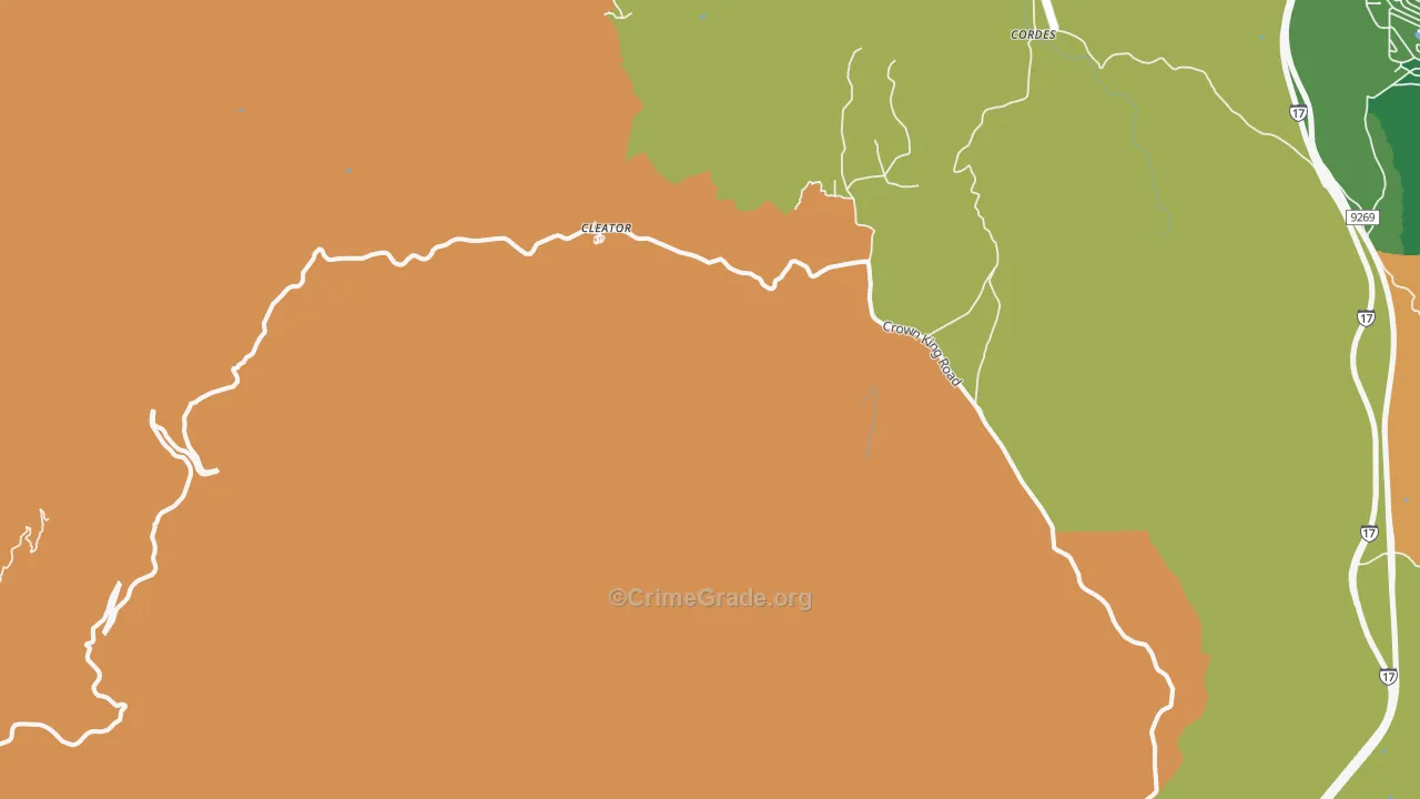 Cleator, AZ Map of Drug-Related Crime Rates