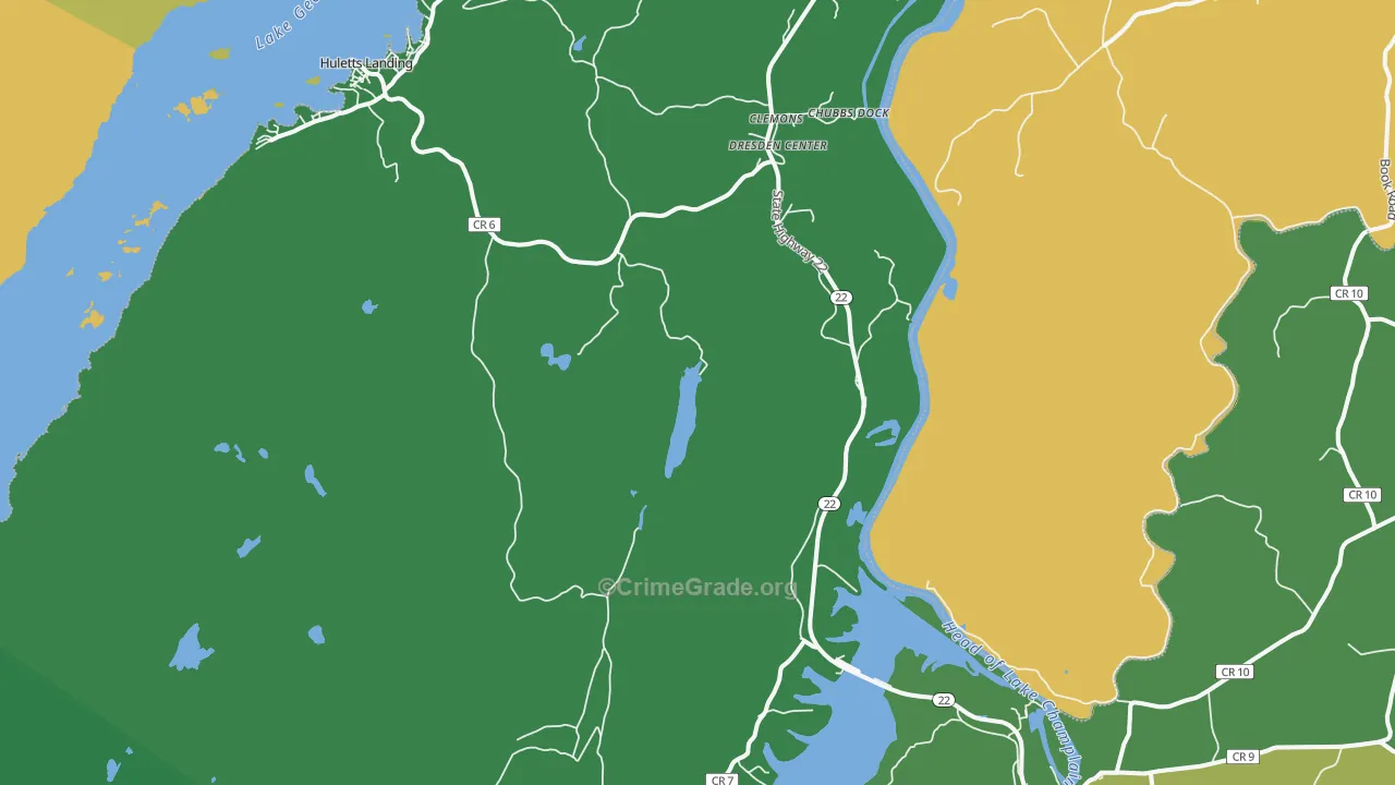 Clemons, NY Map of Drug-Related Crime Rates