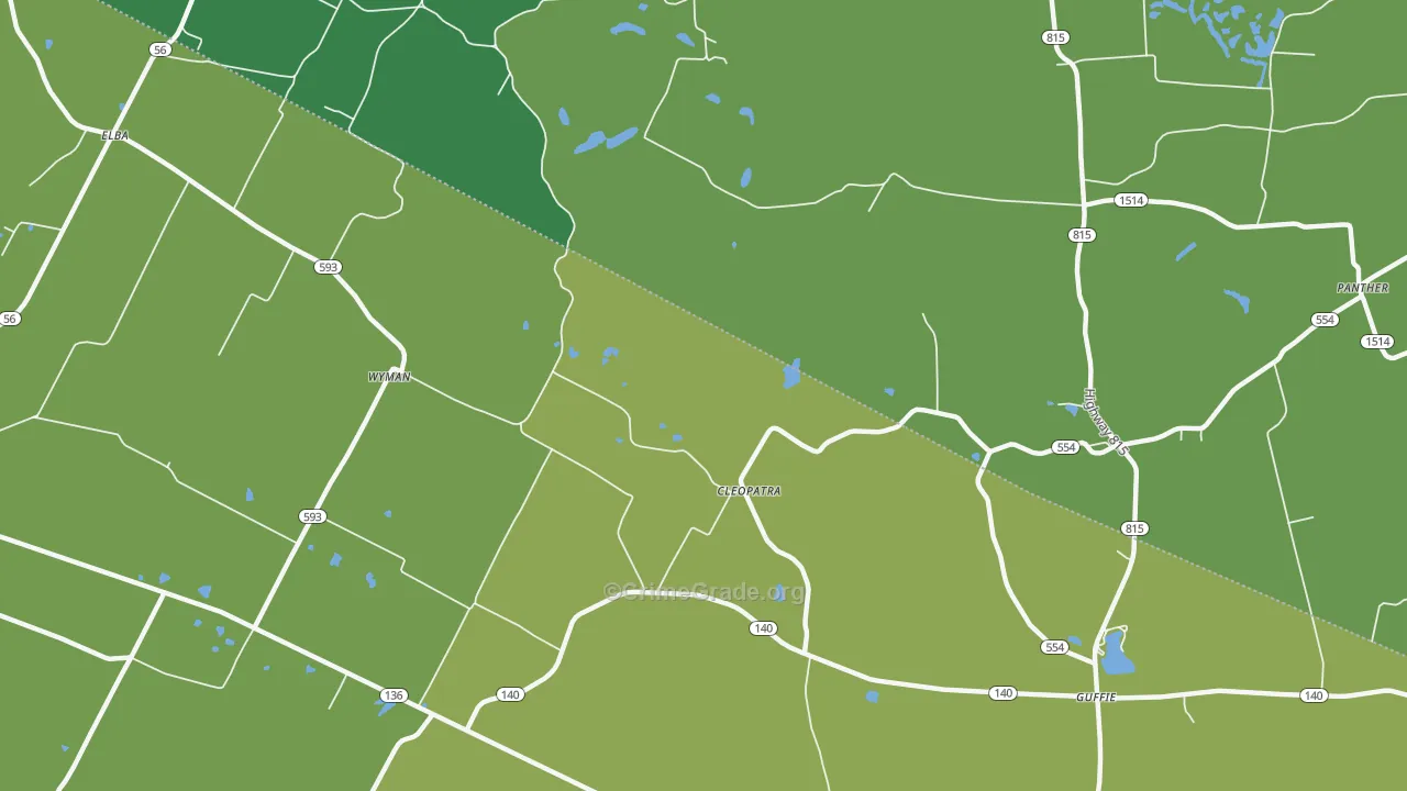 Cleopatra, KY Map of Drug-Related Crime Rates
